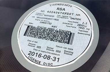 Vehicle License Disc Renewals